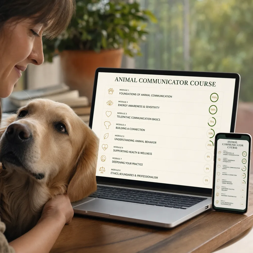The complete course: 8 modules and 42 lessons in the Anima platform