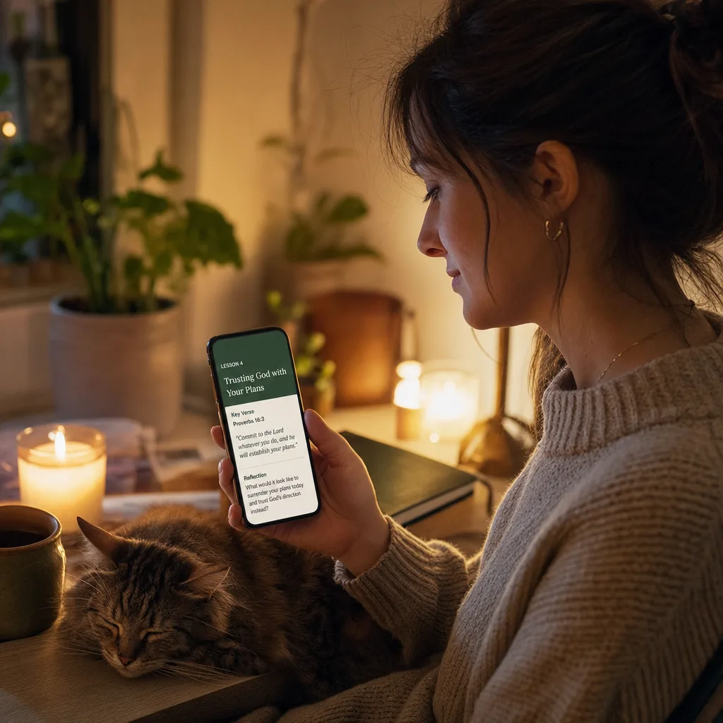Read the lessons on your phone